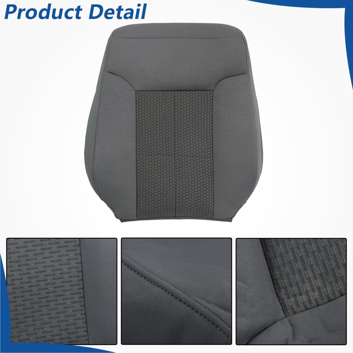 Cloth Front Driver Side Bottom And Top Lean Back Seat Cover Gray For F250 F350 F450 F550 Xl Xlt 2011 2016 Not F150