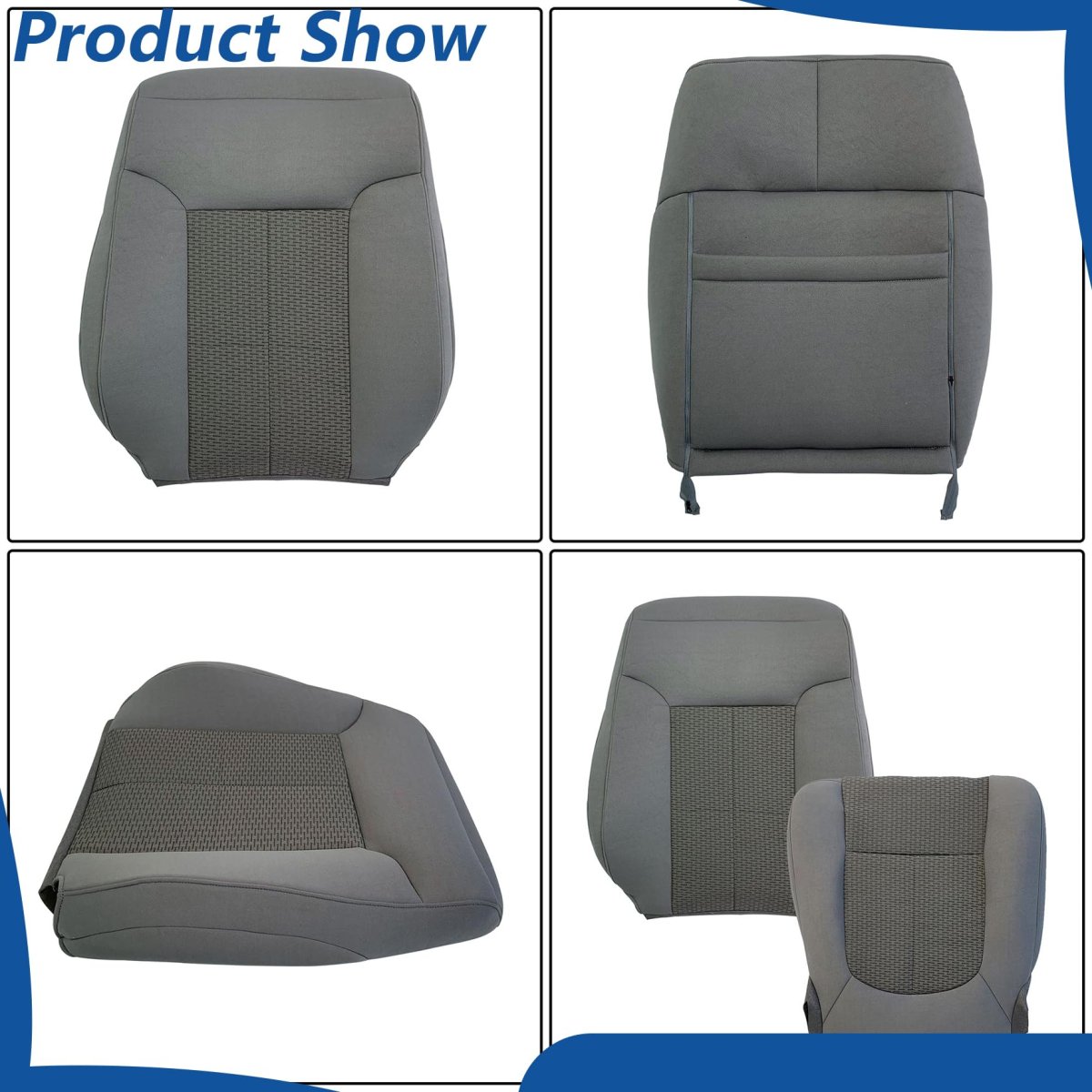 Cloth Front Driver Side Bottom And Top Lean Back Seat Cover Gray For F250 F350 F450 F550 Xl Xlt 2011 2016 Not F150