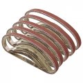 Hoypeyfiy 3 8 X13 Sanding Belt Premium Calcined Aluminum Oxide Grain Sandpapers Assortment For Air Belt Sander 40 60 80 120 