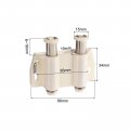 Uxcell Magnetic Lock Catch 1 Set Dual Cabinet Door Touch Suitable For Home Office Glass Doors Gold 66x34x19mm