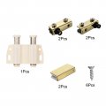 Uxcell Magnetic Lock Catch 1 Set Dual Cabinet Door Touch Suitable For Home Office Glass Doors Gold 66x34x19mm