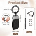 Car Key Chain Zinc Alloy Leatherchain Anti-lost D-ring Key Fob 360 Degree Rotatable Decorative With Screwdriver For Men And