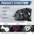 Auto Dynasty Factory Style Halogen Headlight Lamp Compatible With Chevrolet Trax 2015-2016 Passenger Right Side Chrome Housing