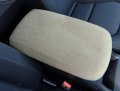 Car Console Covers Plus Designed For Toyota 4runner 2010-2024 Hand Fleece Auto Armrest Center Cover Protector Tan