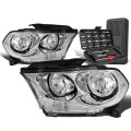 Chrome Housing Clear Corner Headlight Lamps Tool Kit For Dodge Durango 11-13 