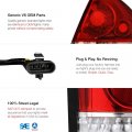 Driver Side Red Lens Oe-style Left Tail Light Housing Lamp Assembly Replacement For 2006-2013 Chevy Impala Limited Models