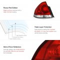 Driver Side Red Lens Oe-style Left Tail Light Housing Lamp Assembly Replacement For 2006-2013 Chevy Impala Limited Models