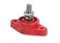 Quickcar Racing Products Junction Box Panel Mount Single Post Insulated Plastic Red Each 