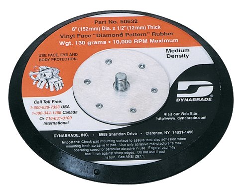 Dynabrade 56106 Vinyl-Face 3/8-Inch Thick Urethane Medium Density 5/16-Inch-24 Male Thread5-Inch Diameter Non-Vacuum Disc Pad by Dynabrade