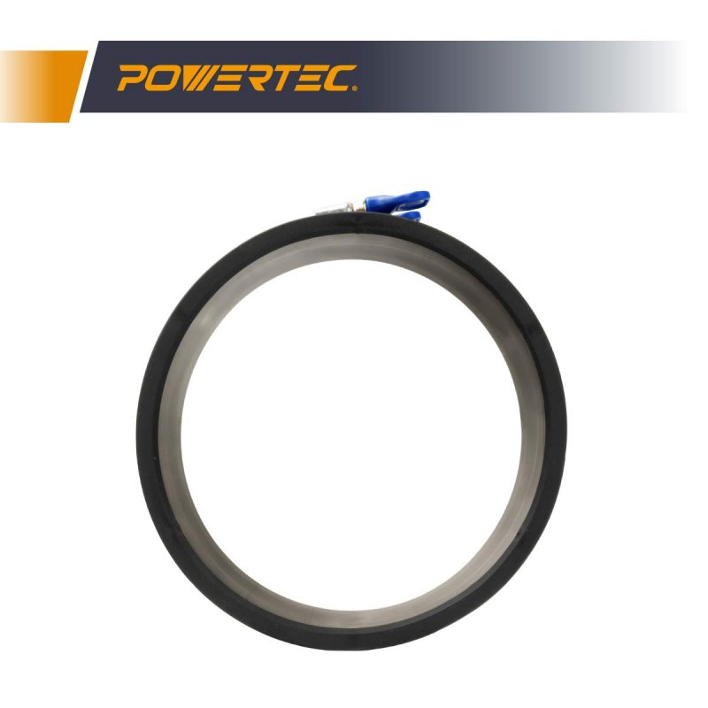 Powertec 70281 6 Inch Dust Control Flex Cuff With Adjustable Key Hose Clamps Connector Rubber Coupler For Woodworking