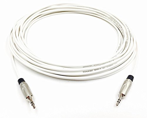 150 Ft Plenum Cl3p 3 5mm Stereo Audio Cable Male To White In Wall Or Ceiling Auxiliary Cord Model 47324-150p