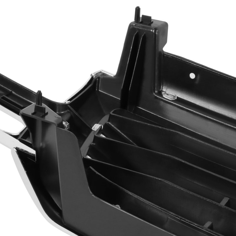Gm1200475 Factory Style Front Bumper Grill Grille Assembly With Chrome Frame For Gmc Sierra 1500 2003-2007 Matte Black