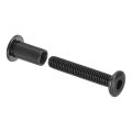 10 Sets Screw Post Male M6x35mm Carbon Steel Rivets Female M6x15mm Hex Drive Binding Screws Belt Buckle Bolts Leather Fastener 