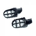 Httmt Mt216-024- Motorcycle Gunmetal Black Motocross Mx Steel Foot Pegs Compatible With Suzuk Rm Rm85 Rm85l Dr-z125l Dr-z125