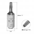 Uxcell Torx Bits 1 4 Inch Hex Shank 25mm Length Magnetic Screwdriver T10 Screw Driver Bit S2 Alloy Steel