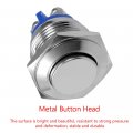 Esupport Car Raised Top High 19mm Momentary Stainless Metal Push Button Switch 3a 250v 2pin Pack Of 5