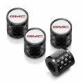 Ipick Image For Gmc Red Logo In White On Real Carbon Fiber Barrel Black Aluminum Tire Valve Stem Caps