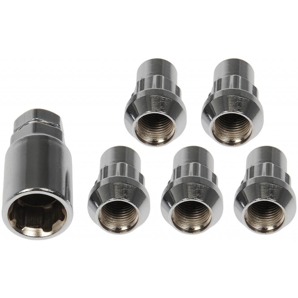 Buick Regal Sportback 2018 2019 2020 Wheel Lock Set Steel Chrome Finish Grade 5 Bolt Bulge Head Style External Design Pattern