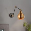 Overstock Marden Mid-century Modern 1-light Black Gold Swing Arm Lights Plug-in Hardwired Wall Sconce L 5 X W H 17 5 