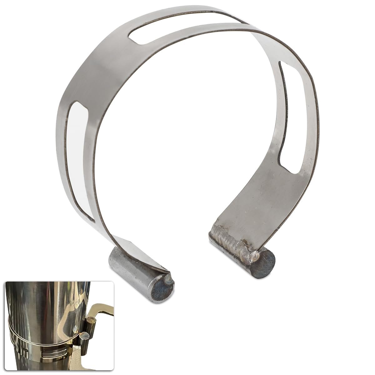 3 In 76 1mm Stainless Exhaust Tacking Band Clamp On For Welding Fabrication Silver Steel Systems