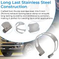 3 In 76 1mm Stainless Exhaust Tacking Band Clamp On For Welding Fabrication Silver Steel Systems