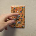Gnomes Toadstools And Mushrooms Pattern Plastic Wall Decor Toggle Light Switch Plate Cover