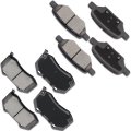 Brake Pad Set 8pcs Front And Rear Ceramic D1379 D1033