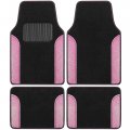 Carbella Glitter Bling Mats 4-piece Set Two-tone Shinypet Floor Stain-resistant For Cars Women Universal Car Mat Interior Car 
