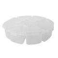 Clear White Plastic Circular Shape Storage Box Components Collect Case 