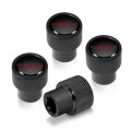 Ram 1500 Trx Logo On Black Aluminum Tire Valve Stem Caps Official Licensed 