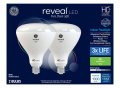 Ge Reveal 2-pack 85 W Equivalent Dimmable Color-enhancing Br40 Led Light Fixture Bulbs