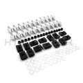 Httmt Mt215-010- Motorcycle Spike Fairing Bolts Kit Compatible With 2000-2001 Yzf-r1 Silver