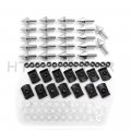 Httmt Mt215-010- Motorcycle Spike Fairing Bolts Kit Compatible With 2000-2001 Yzf-r1 Silver