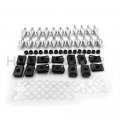 Httmt Mt215-010- Motorcycle Spike Fairing Bolts Kit Compatible With 2000-2001 Yzf-r1 Silver