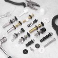 2 Pack Toilet Seat Hinges Screw Kit With Stainless Steel Screws And Rubber Top Nuts For Mounting Replacement Parts 
