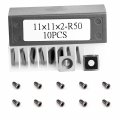 11mm Square Tungsten Carbide Replacement Cutter Inserts Radius Edge 11x11x2 0mm-r50 With Screws For Woodworking Fits Spiral 