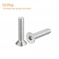 Uxcell 5 16-18x1-1 2 Flat Countersunk Head Socket Cap Screws 10pcs 304 Stainless Steel Hex Full Thread Bolts