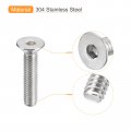 Uxcell 5 16-18x1-1 2 Flat Countersunk Head Socket Cap Screws 10pcs 304 Stainless Steel Hex Full Thread Bolts
