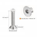 Uxcell 5 16-18x1-1 2 Flat Countersunk Head Socket Cap Screws 10pcs 304 Stainless Steel Hex Full Thread Bolts