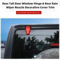 Cherocar For Jeep Jl Rear Tail Door Window Hinge Rain Wiper Nozzle Decorative Cover Trim 2018-2021 Wrangler Jlu Red