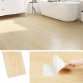 Livelynine 16-tiles 6x36 Light Wood Flooring Peel And Stick Tile Bathroom Floor Tiles Waterproof Laminate Vinyl Plank Roll 