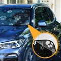 Oarencol Cute Dog Paw Star Black Car Windshield Sun Shade Foldable Uv Ray Visor Protector Sunshade To Keep Your Vehicle Cool 55