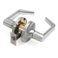 Cl100014 Brushed Chrome Passage Lever L-shaped Alloy Steel Door Handle Country Style Easy To Install 