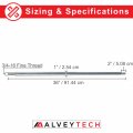 Alveytech 40 X 1 Steel Axle Rod With To 3 Step-down 46 Fine Thread 1 4 Keyed Shaft For Electric Gas Atv Go-kart Quad Cart