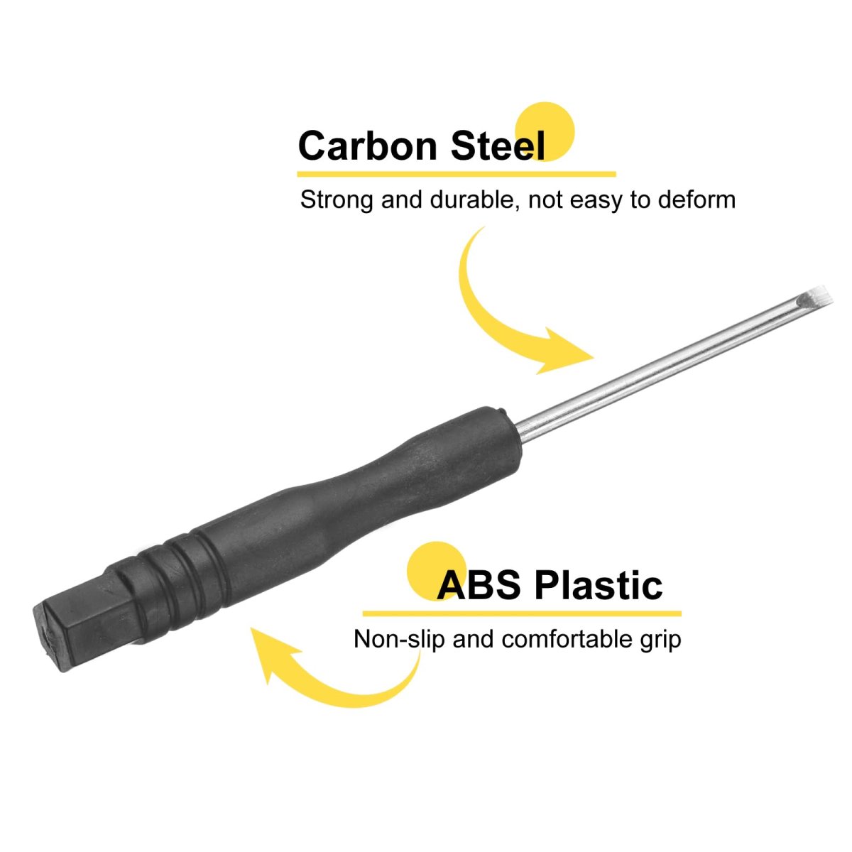 6pcs Mini Slotted Screwdriver 2 0mm 82mm Length Micro Precision Flat Head Screw Driver With Non-slip Black Handle For Watch
