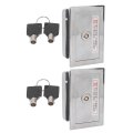 2pcs Key Switch Box Stainless Steel Universal With Keys Accessory Set Kit Lock On Off For Door Rolling Shutter Garage