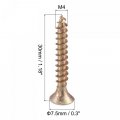 Uxcell M4 X 30mm Wood Screws Phillips Flat Head Carbon Steel Color Zinc Plated Self Tapping 100pcs