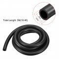 Uxcell Lubricating Oil Hose 8mm Id X 12mm Od 5m Black Rubber Water Tubing