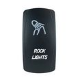 Laser Backlit White Rocker Switch Rock Lights 20a 12v On Off Led Light Stv Motorsports 