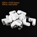 Uxcell 40pcs Circuit Board Pcb Spacers L Shape Insulated Plastic Fixed Mounting Feet 0 8 Supporting Height With M3 Screw